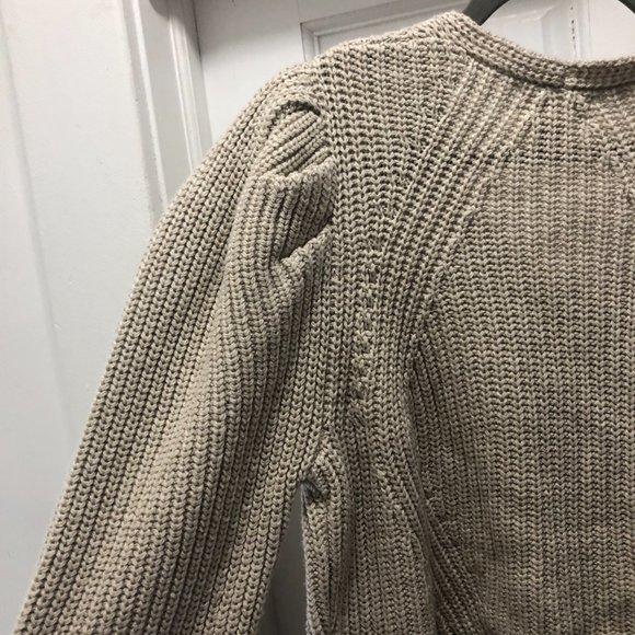 Puff Sleeve VNeck Sweater - Picture 7 of 10